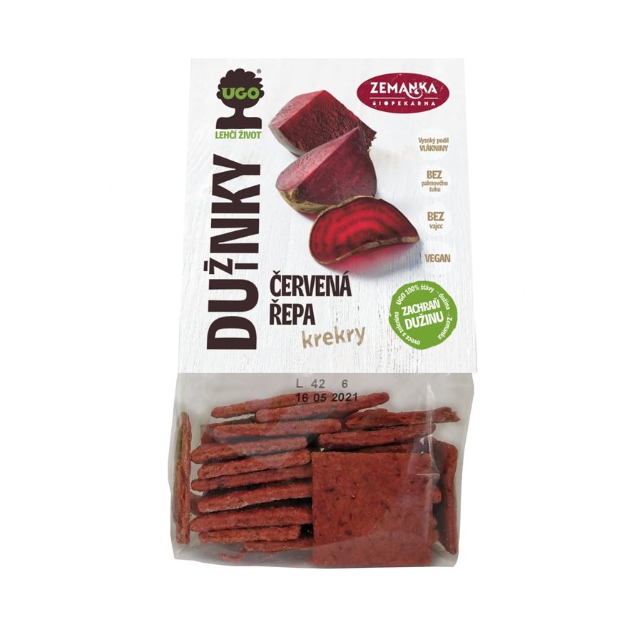 Dužinky s červenou řepou 100 g Biopekárna Zemanka
